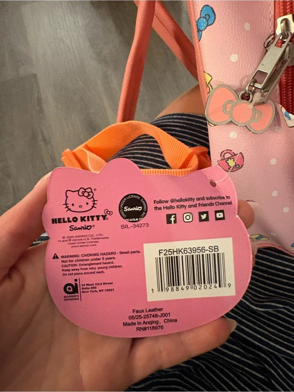 Sanrio Hello Kitty Pink Backpack with Coin Purse Set